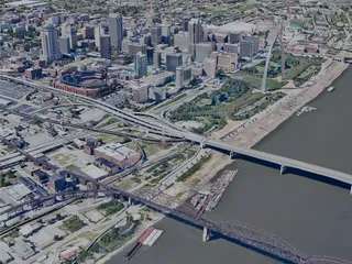 St. Louis City, MO, USA (2023) 3D Model preview