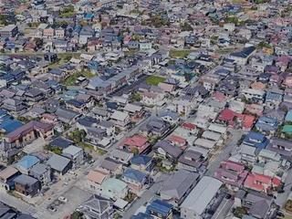 Akita City, Japan (2022) 3D Model preview