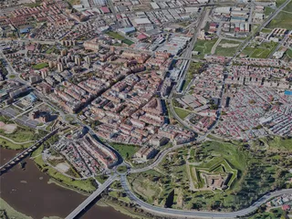 Badajoz City, Spain (2023) 3D Model preview