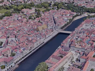 Besancon City, France (2022) 3D Model preview
