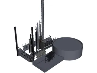 Refinery Plant 3D Model preview