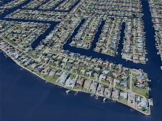 Cape Coral City, FL, USA (2023) 3D Model preview
