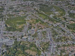Charleroi City, Belgium (2022) 3D Model preview