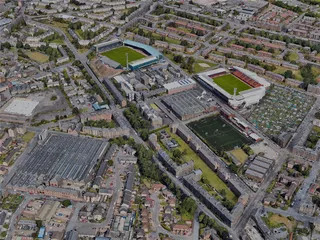 Dundee City, Scotland, UK (2022) 3D Model preview