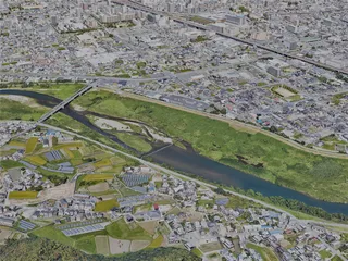 Himeji City, Japan (2022) 3D Model preview