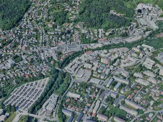 Klagenfurt am Worthersee City, Austria (2023) 3D Model preview
