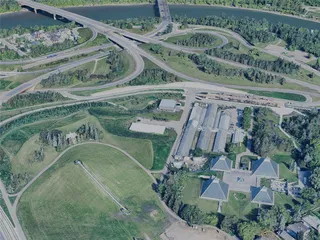 Edmonton City, AB, Canada (2024) 3D Model preview