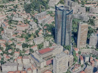 Monaco City, Monaco (2024) 3D Model preview