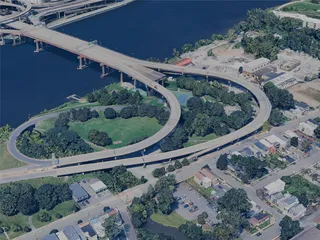 Albany City, NY, USA (2024) 3D Model preview