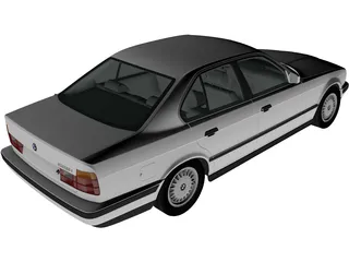 BMW 525i Sedan [E34] (1988) 3D Model preview