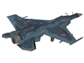 Mitsubishi F-2 3D Model preview