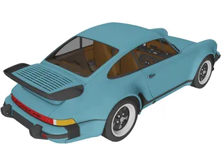 Porsche 911 Turbo (1975) 3D Model preview