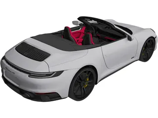 Porsche 911 Carrera GTS Convertible (2022) 3D Model preview