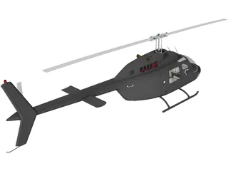 Bell 206B JetRanger III Citycopter 3D Model preview