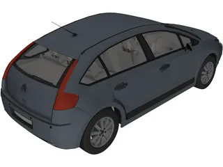 Citroen C4 3D Model preview