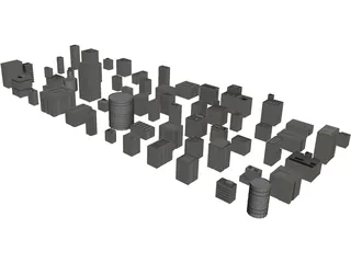 Buildings Collection 3D Model preview