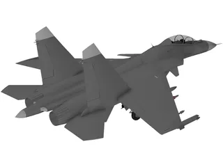 Sukhoi Su-30 Flanker-C 3D Model preview