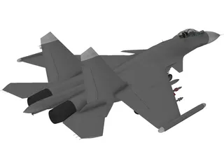 Sukhoi Su-33 Flanker-D 3D Model preview