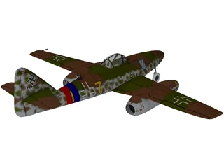 Messerschmidt Me-262-A1 3D Model preview