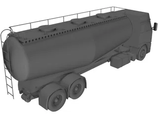 Volvo Cement Truck 3D Model preview