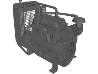 Diesel Motor 3D Model preview