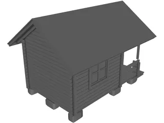 Log Cabin 3D Model preview