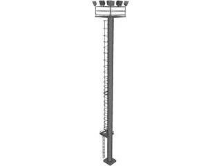Airport Light 3D Model preview