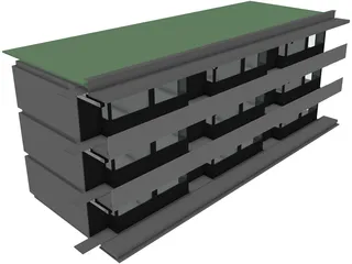 Kantoorgebouw Luxumburg 3D Model preview
