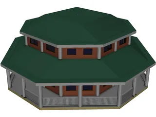 Modular House 3D Model preview