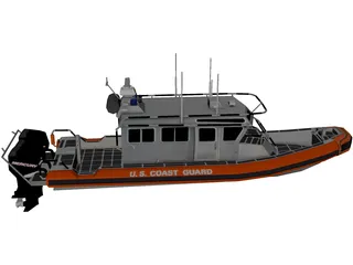United States Coast Guard Homeland Security Boat 3D Model preview