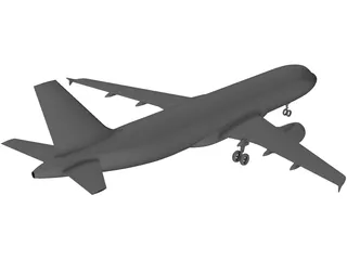 Airbus A320 3D Model preview