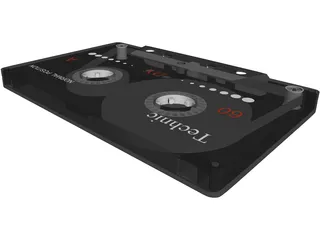 Cassette Tape 3D Model preview