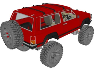 Jeep Cherokee Sport [Lifted] 3D Model preview