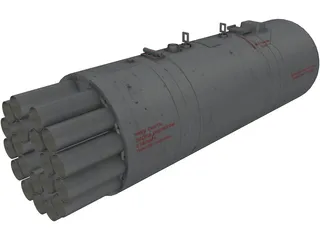 B-8V20A1 Rocket Pod 3D Model preview