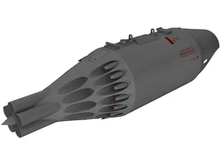 UB-32-M57-Helo Rocket Pod 3D Model preview