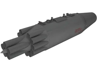 UB-16-M57-KV Rocket Pod 3D Model preview