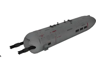 GUV-8700 GPU Gunpod 3D Model preview