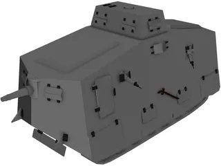 A7V Tank 3D Model preview