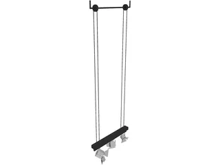 TV Studio Lights Spot 3D Model preview