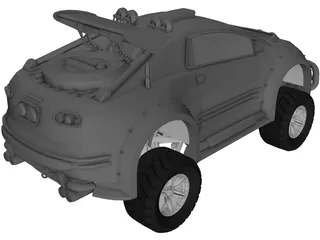Suped up 4x4 Bug 3D Model preview
