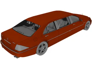 Mercedes-Benz S-class Limousine 3D Model preview