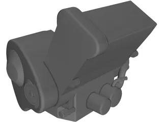 Honda Motorcycle 600cc Engine 3D Model preview
