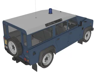 Land Rover Defender 110 Gendarmerie 3D Model preview