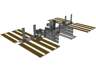 International Space Station (ISS) 3D Model preview