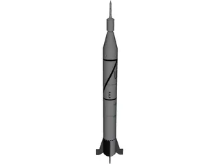 Rocket Jupiter C 3D Model preview