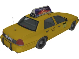 Ford Crown Victoria New York Taxi 3D Model preview