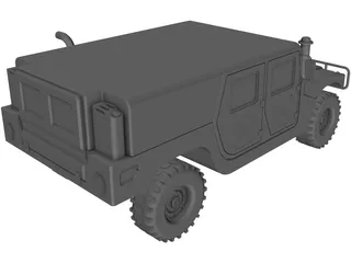 Hummer M242 HMMWV 3D Model preview