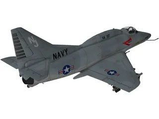 A-4 Skyhawk 3D Model preview