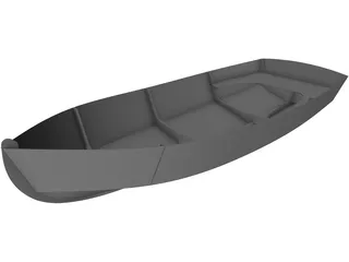 Sea Skiff Boat 3D Model preview
