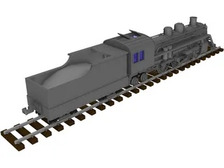 Steamlocomotive 3D Model preview